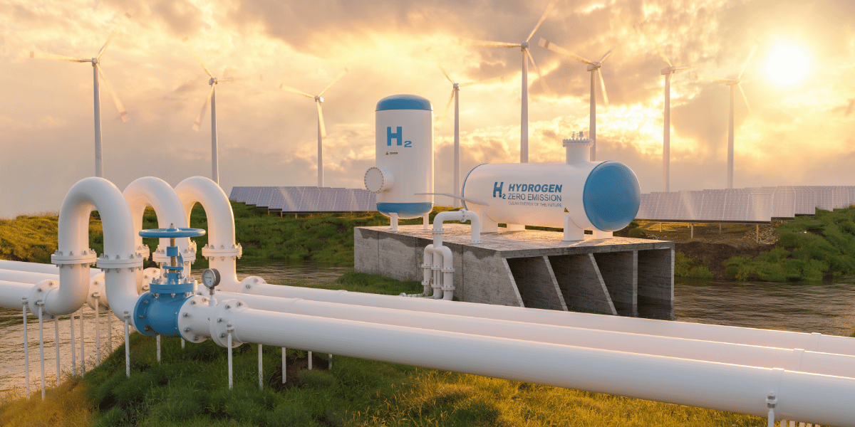 Hydrogen gas pipeline renewable energy production - hydrogen power